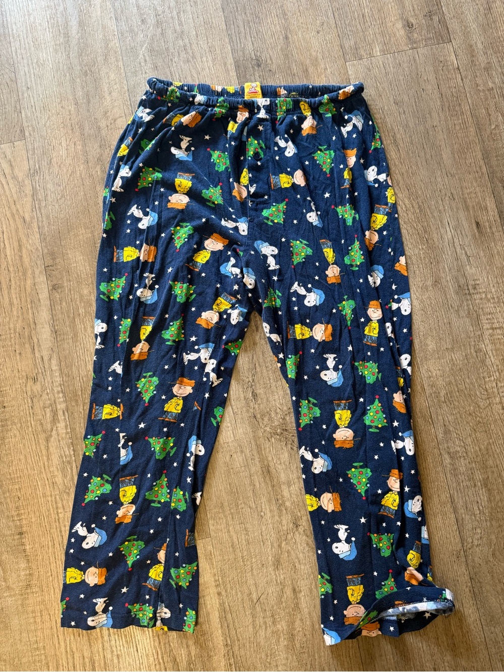 Women's Navy Blue Holiday Character Pajama Pants the peanuts